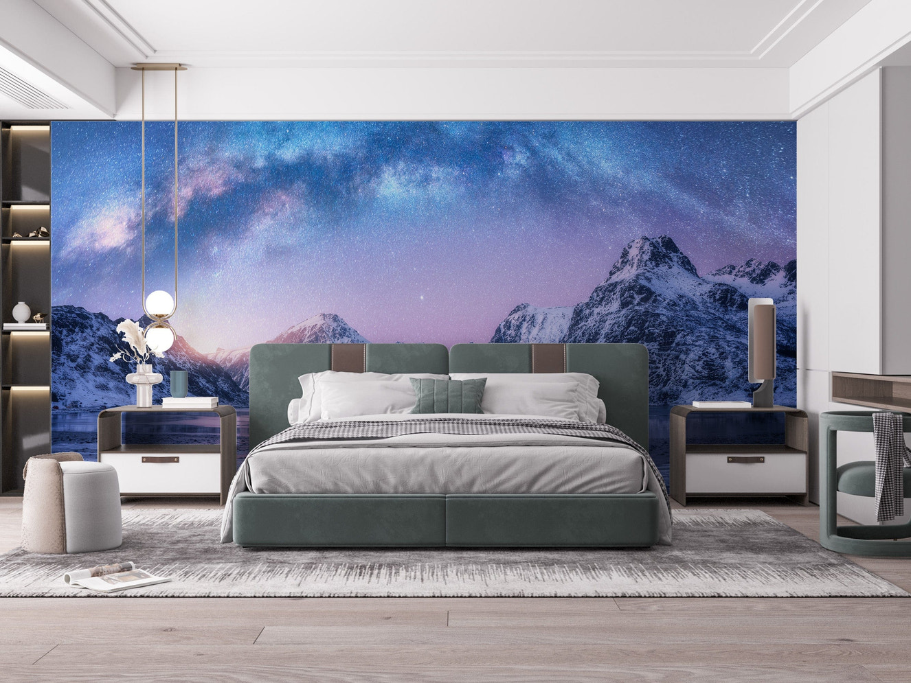 Snowy Mountain Landscape Wall Murals