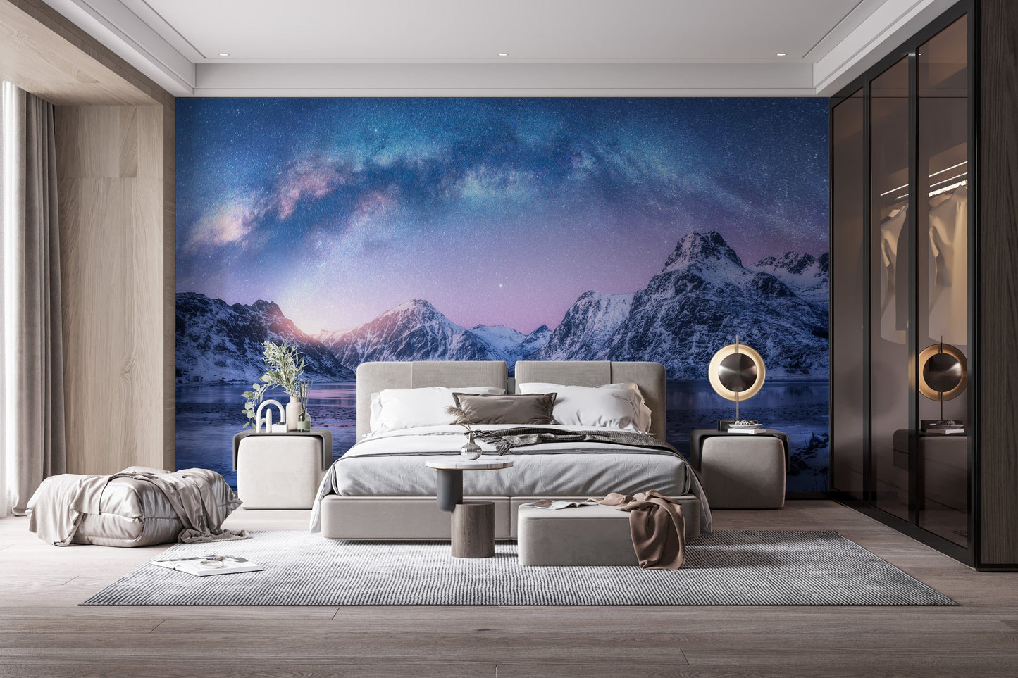 Snowy Mountain Landscape Wall Murals