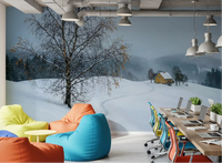 Snowy path wall mural Oiffce workplace area into a quiet winter landscape view.
GD9529