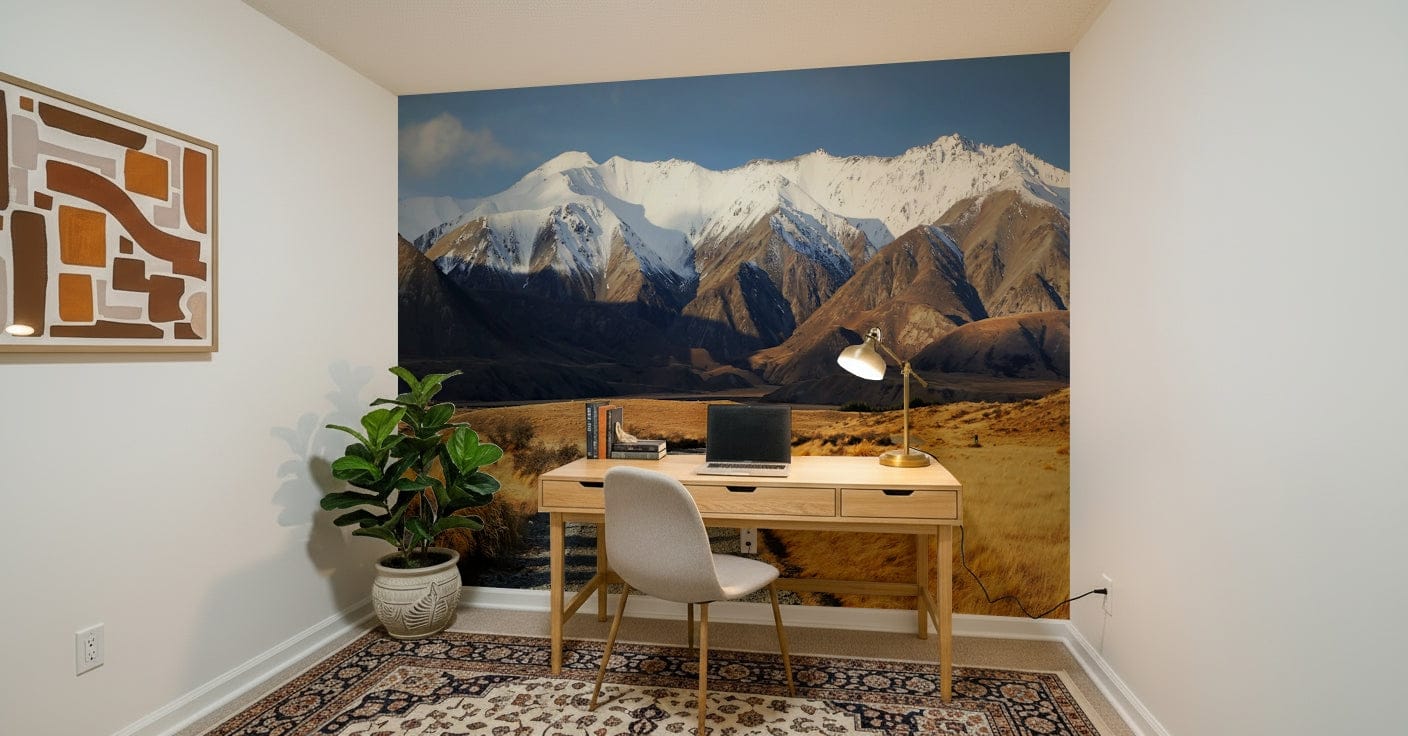 A serene mountain and ice texture wall mural for dramatic decor., GD5789