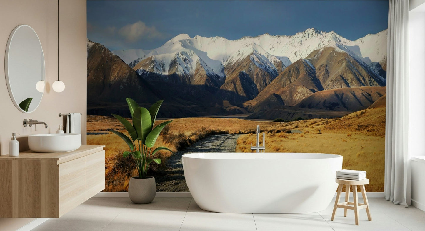 An artistic frozen forest mural on scenic wallpaper., GD5789