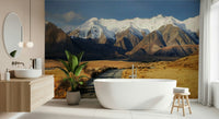 An artistic frozen forest mural on scenic wallpaper., GD5789