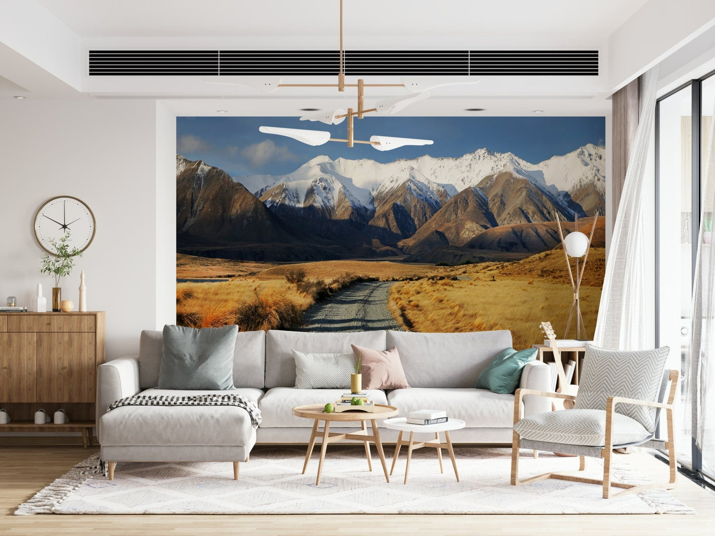 A calming serene view wallpaper mural that defines a space., GD5789