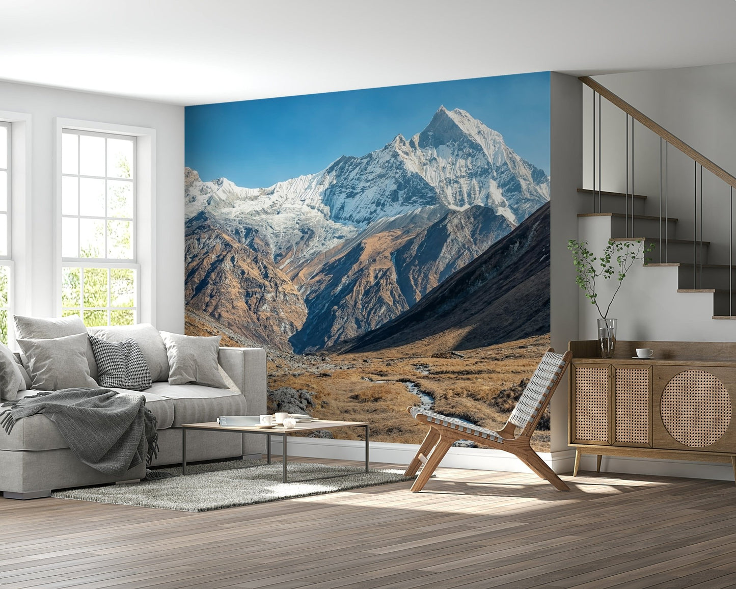 Snowy Peaks Wall Mural