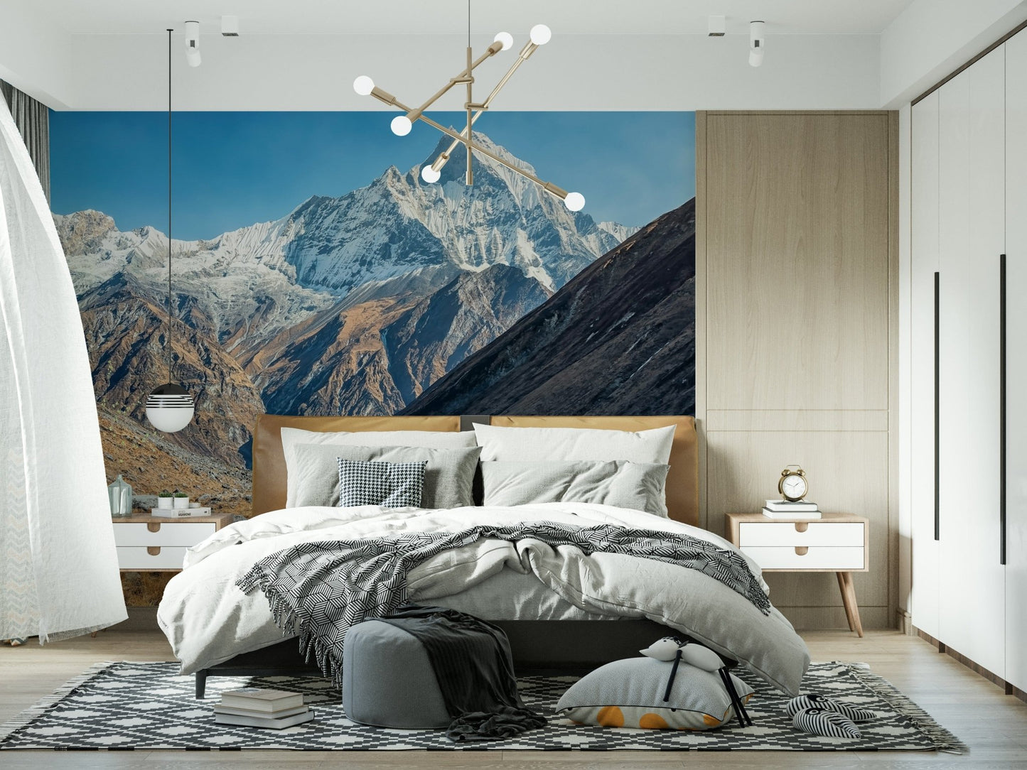 Snowy Peaks Wall Mural