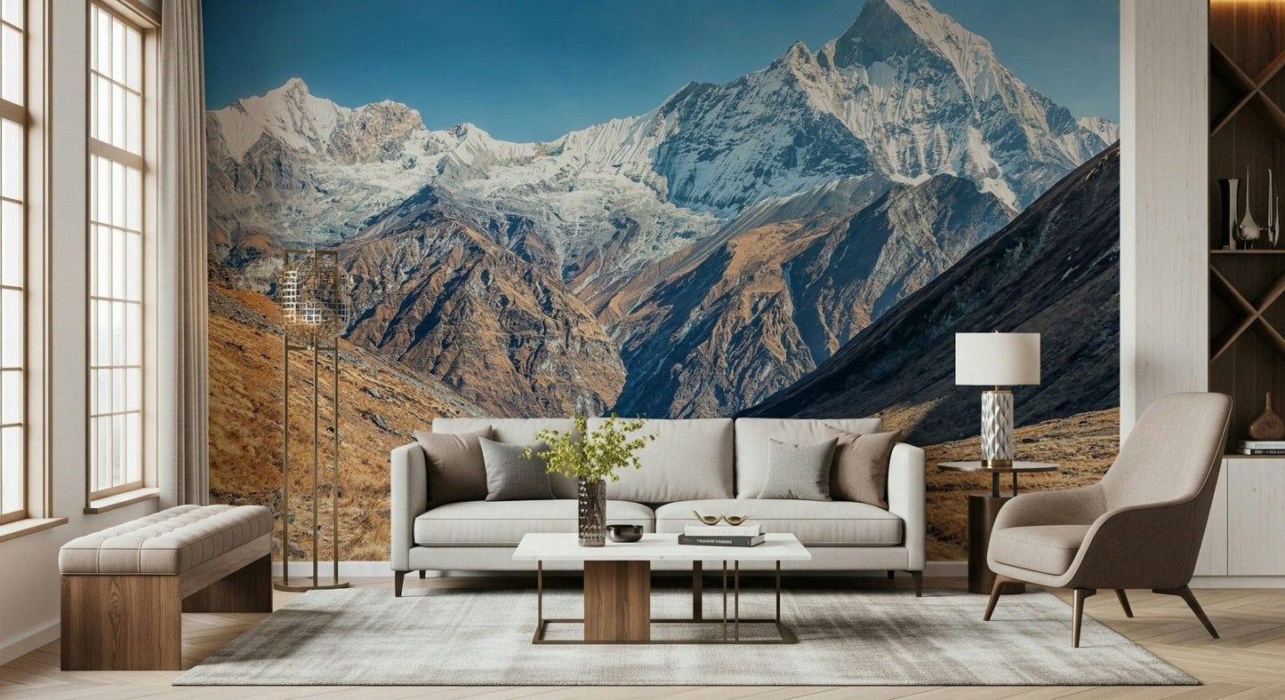 Snowy Peaks Wall Mural