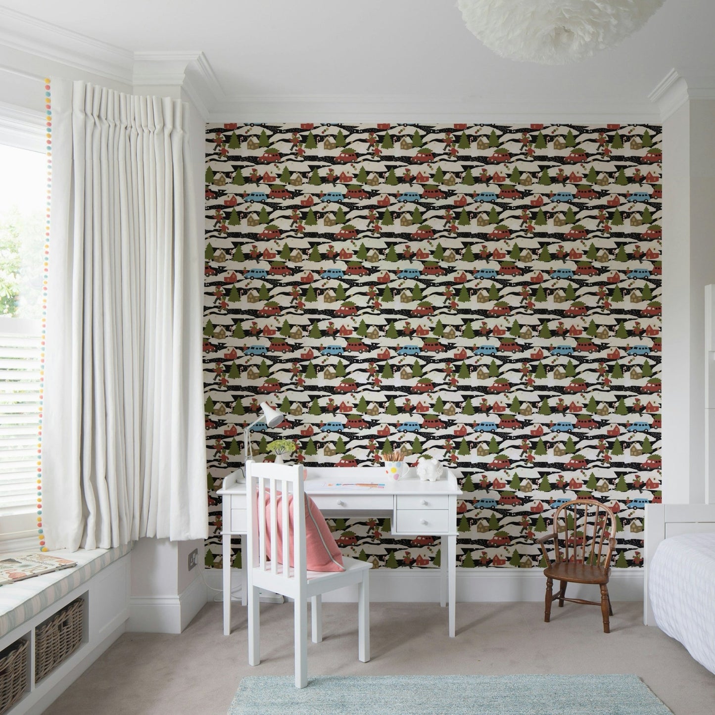 The peel and stick wallpaper showing realistic winter textures., GD4672