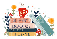 Detailed view of the quote on a So Many Books wall muralD9445