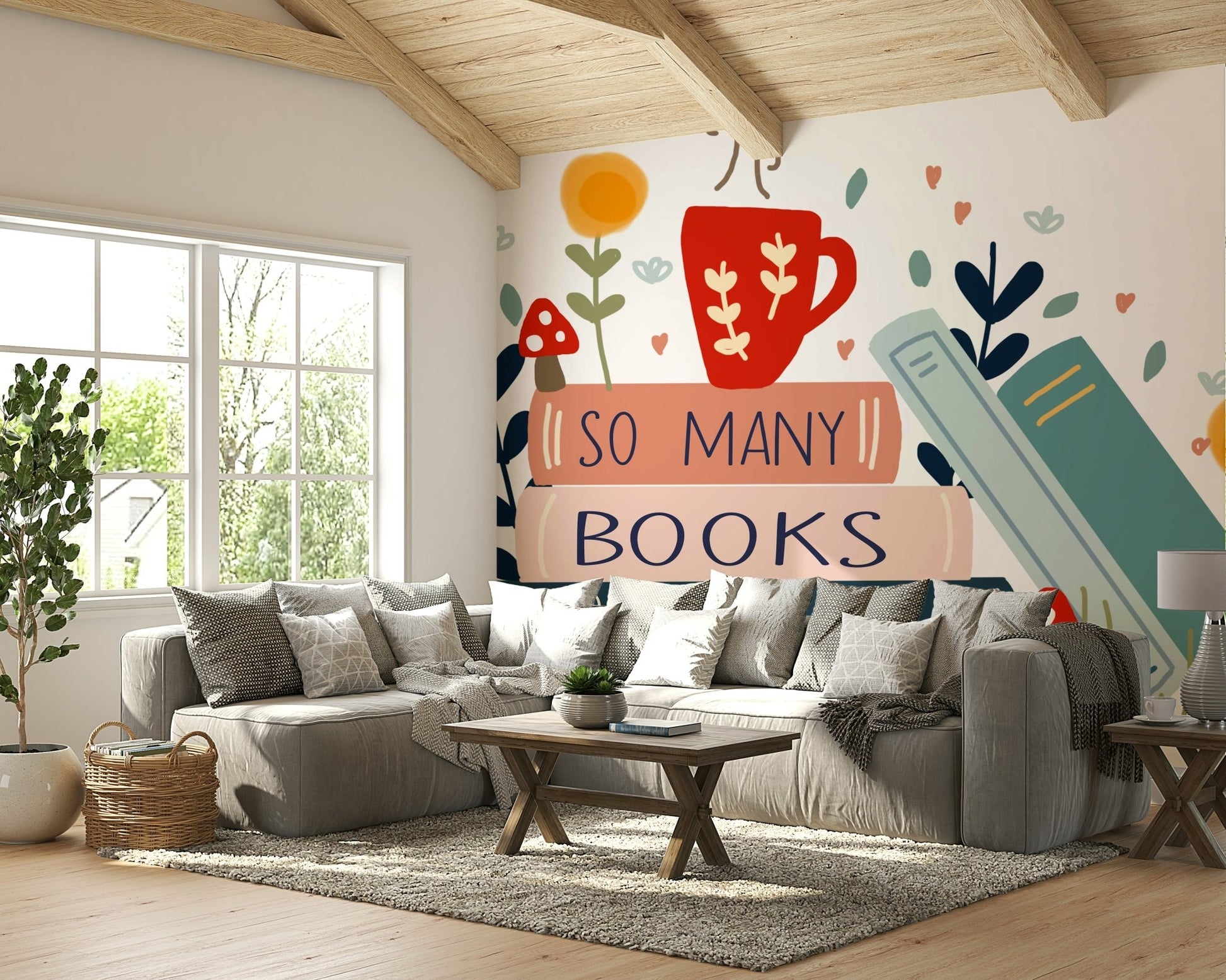 So Many Books So Little Time Wall Art Mural, GD1810
