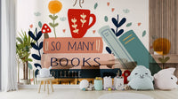Bookish Wall Mural: So Many Books So Little Time, GD1810