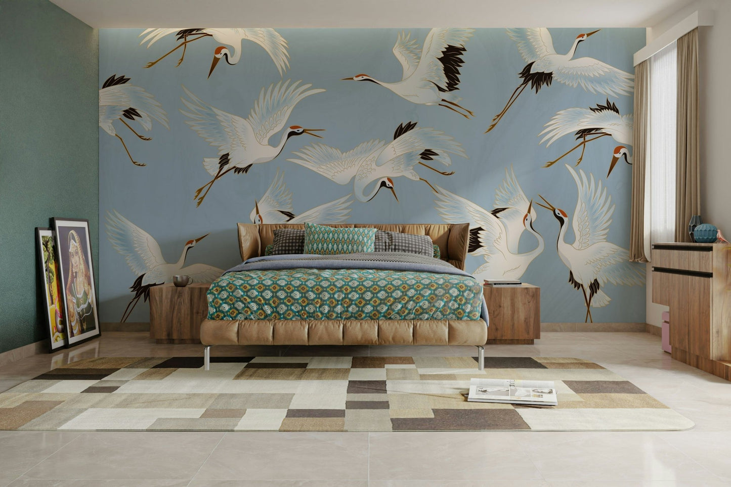 The lines are delicate and the shapes are fluid.

