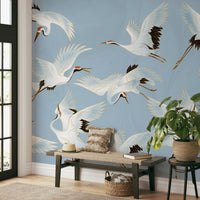 The colors are muted, like soft whites, grays, and blacks.

