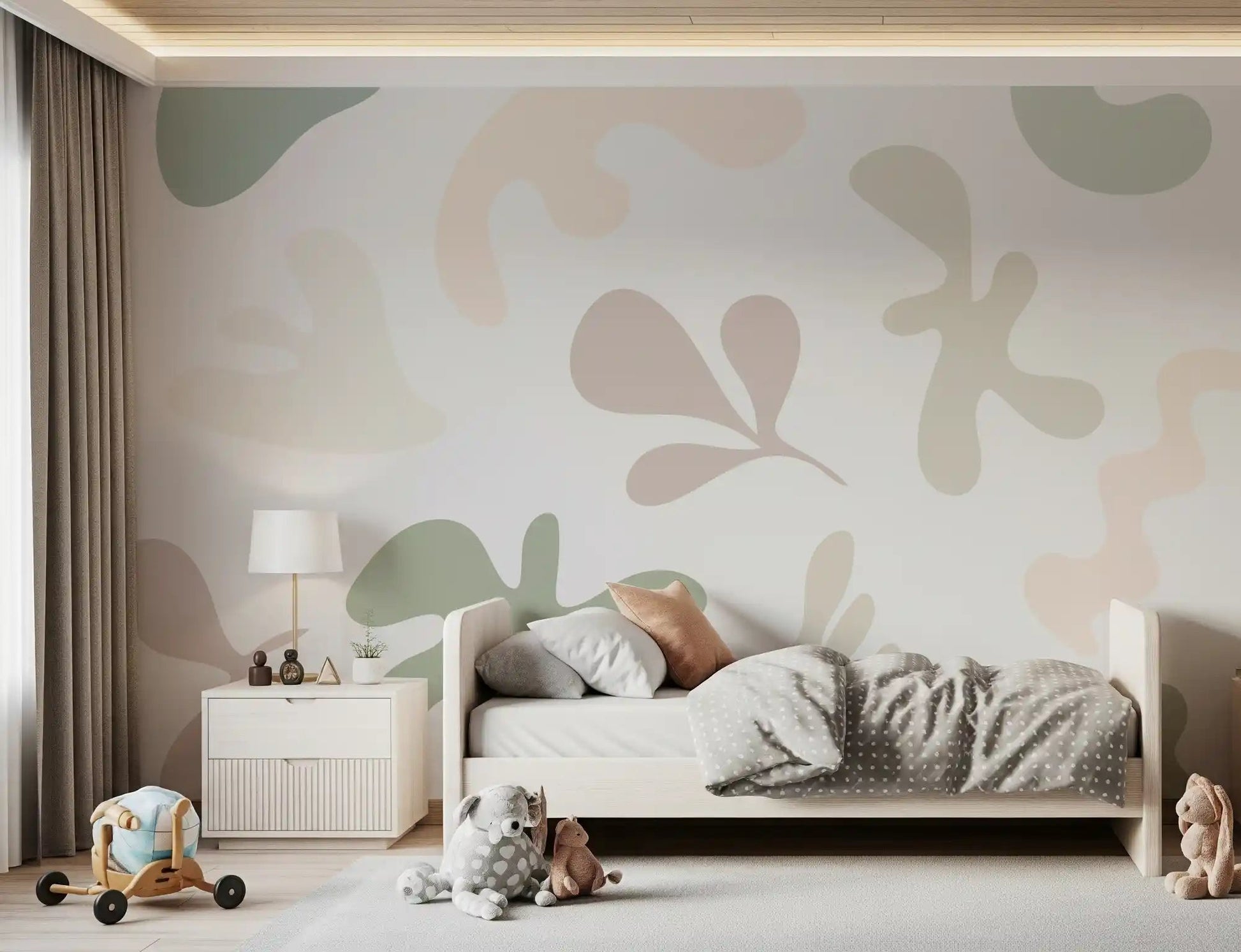 Bedroom styled Soft Abstract Serenity mural soft pattern