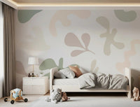 Bedroom styled Soft Abstract Serenity mural soft pattern