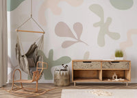 Soft Abstract Serenity wall mural with soft color layout