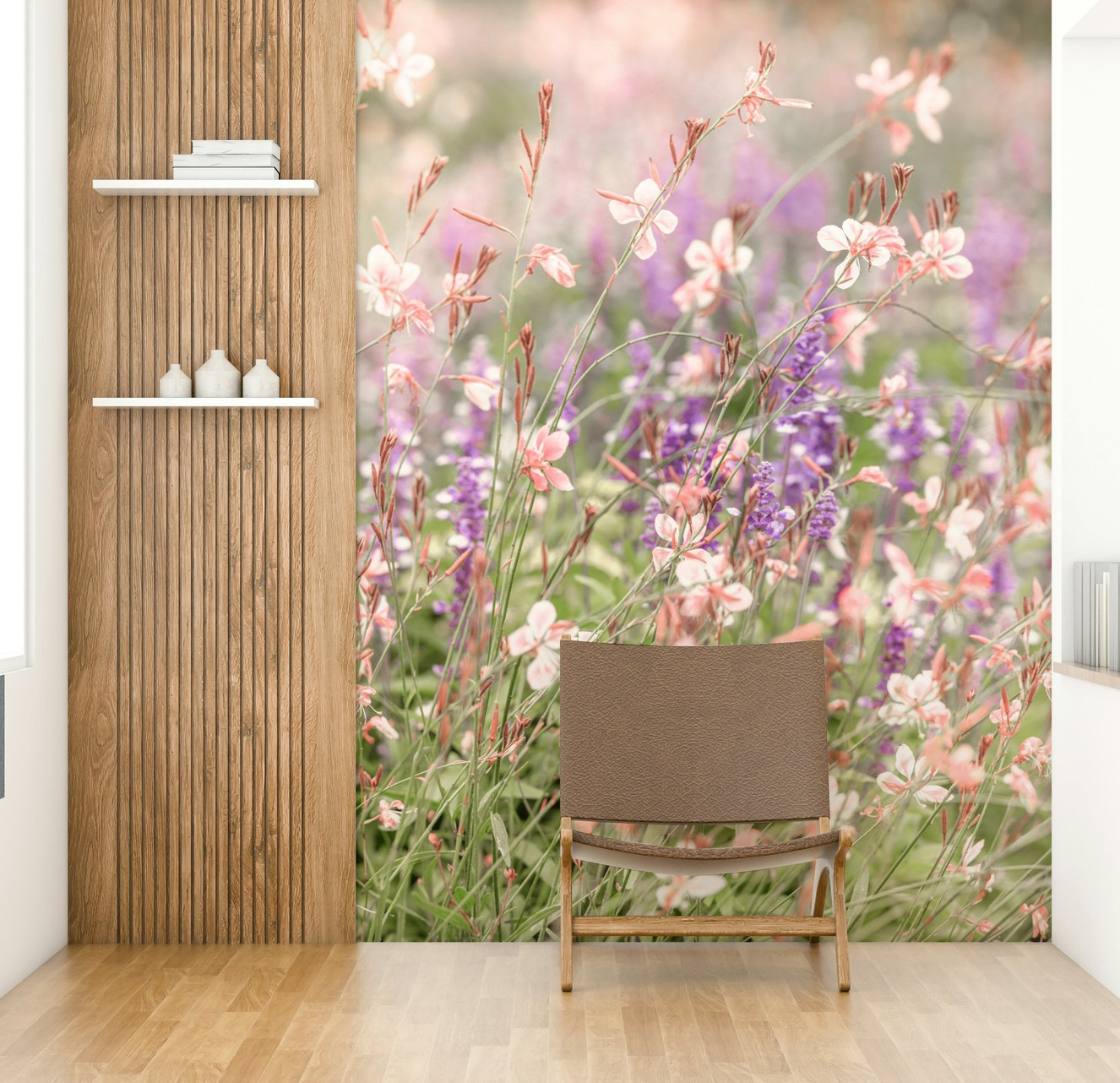 Soft and Delicate wall mural design

