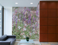 Artistic pastel mural for peaceful rooms

