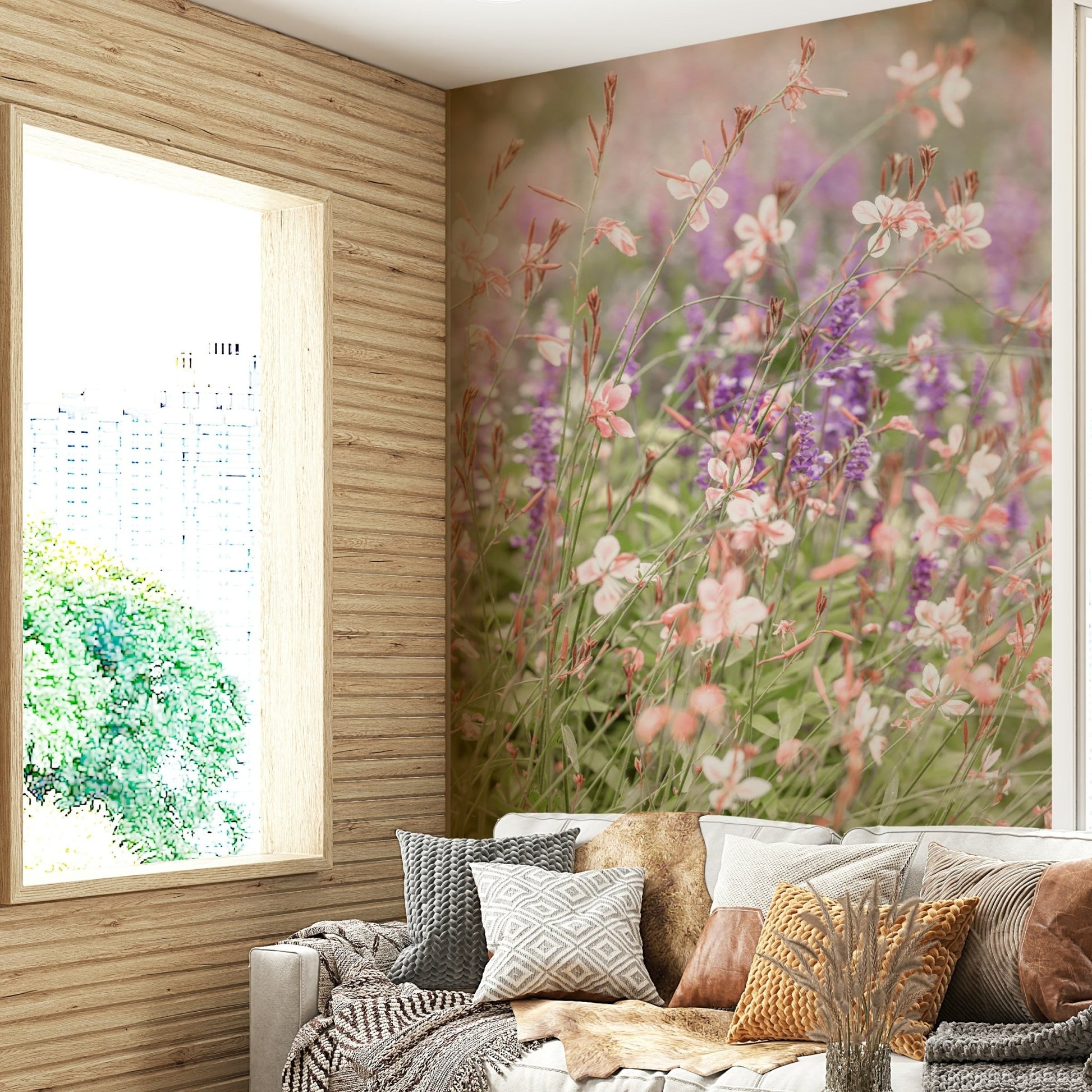 Light pastel tones wallpaper mural

