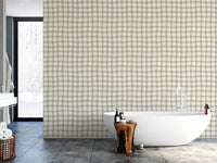 Abstract Beige Grid Wallpaper for Modern Rooms

