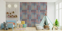 Ambient veneer of Soft Block Geometry wall covering.