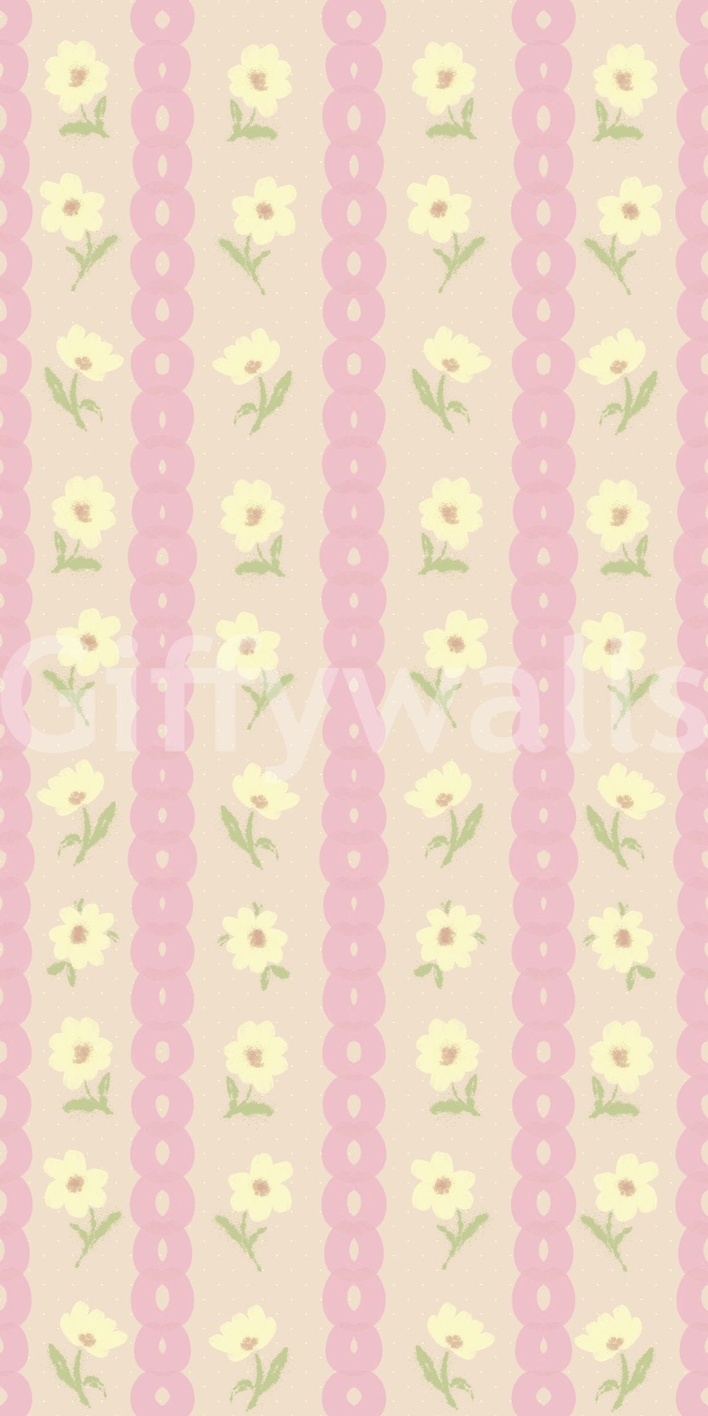 Soft Bloom Stripes Wallpaper⁠, GD8116