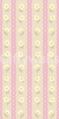 Soft Bloom Stripes Wallpaper⁠, GD8116