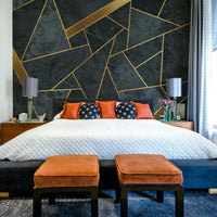 Modern mosaic mural with artistic detail

