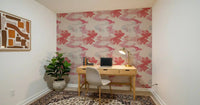 Soft Blush Flow wallpaper with pastel pink tones and fluid shapes, GD9261