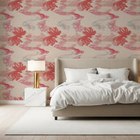 Modern blush wallpaper with Soft Blush Flow airy flowing pattern, GD9261