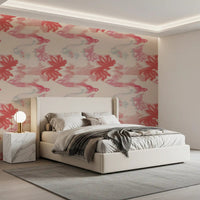 Minimal abstract blush wallpaper with Soft Blush Flow light texture, GD9261