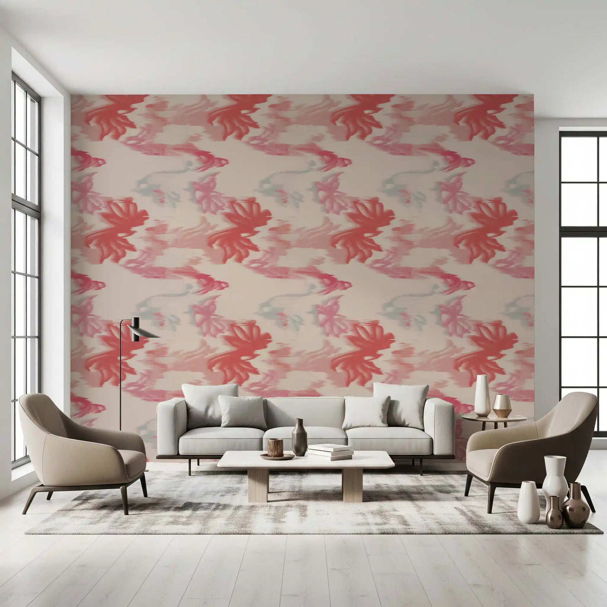 Soft Blush Flow wallpaper showing blended pink hues and soft movement, GD9261