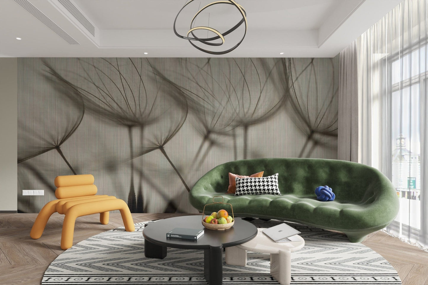 Serene dandelion breeze wall décor
