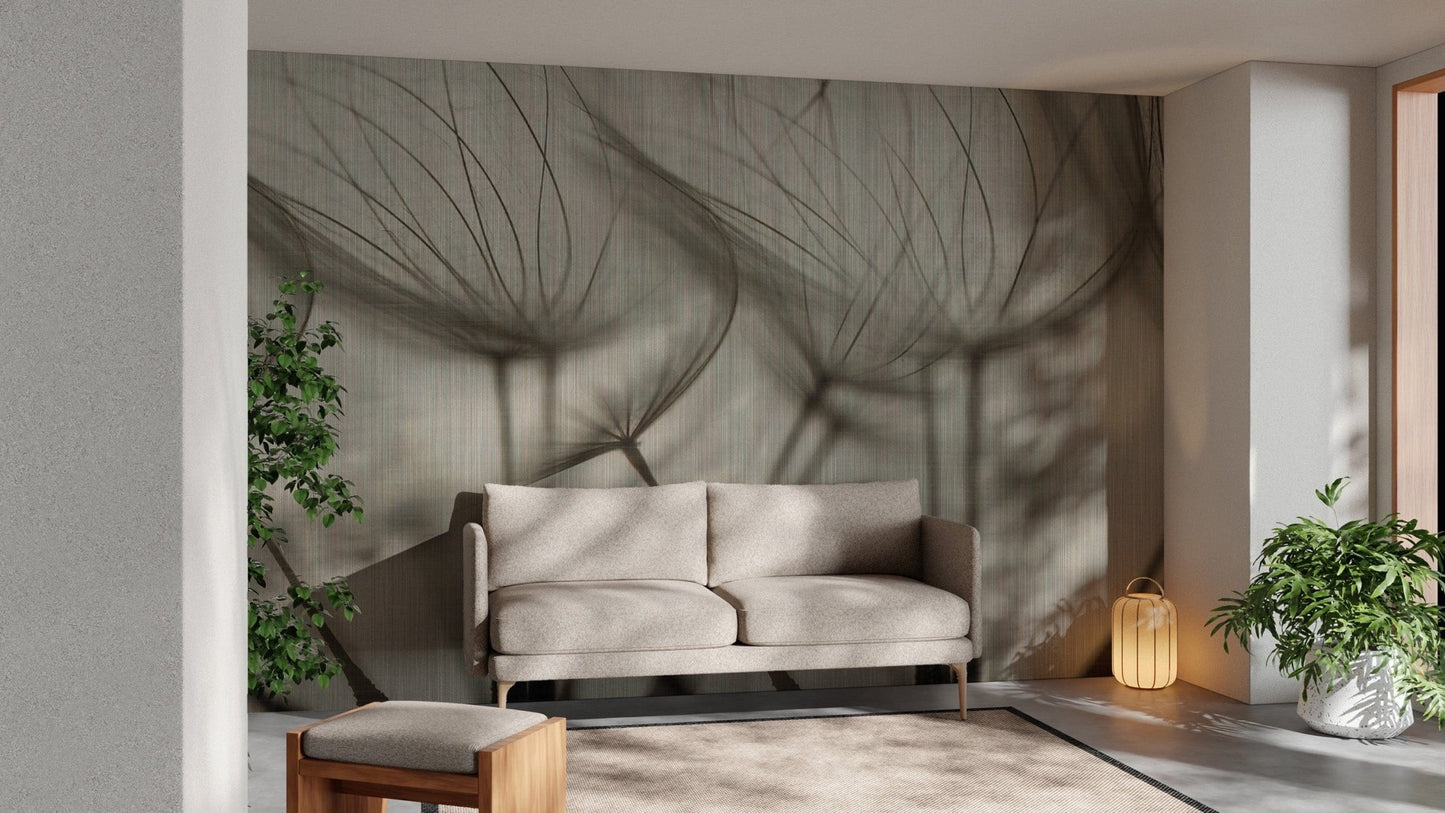 Airy botanical wallpaper for interiors
