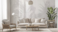 Tropical botanical leaves wall mural B741
