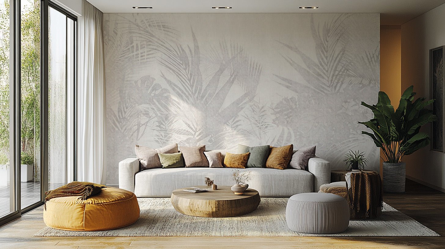 Subtle foliage vintage wallpaper style B741

