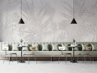 Vintage palm foliage wallpaper design B741
