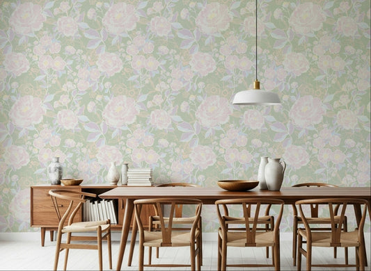 Soft Botanical Wallpaper⁠