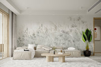 "Watercolor wildflower wallpaper design"
