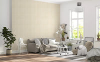 Soft Candy Stripes Muted Wallpaper with soft beige stripe pattern⁠GD9212