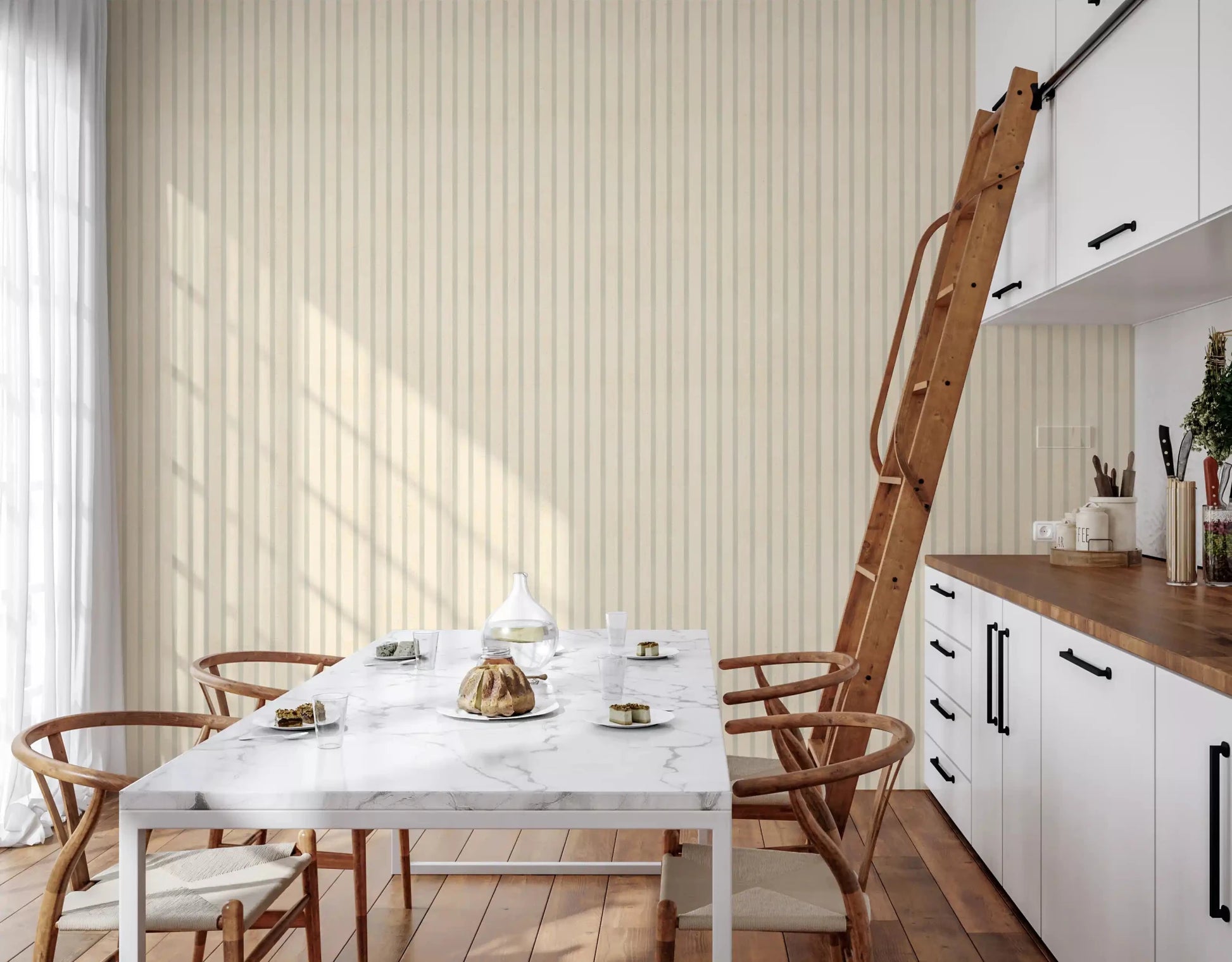Muted canvas wallpaper with Soft Candy Stripes subtle tonesGD9212