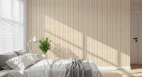 Beige Soft Candy Stripes Wallpaper with aged canvas textureGD9211