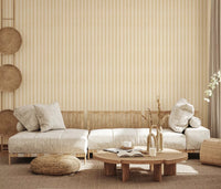 Canvas Wallpaper in Soft Candy Stripes and soft neutral shadingGD9210