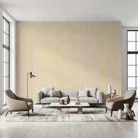 Hallway showing Soft Candy Stripes Canvas Wallpaper with warm base⁠GD9210