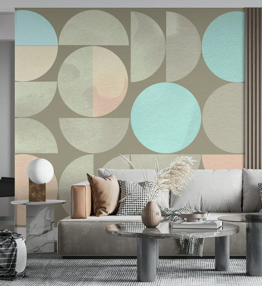 Soft Circle Symphony removable peel and stick wallpaper