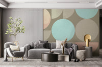 Designer Soft Circle Symphony mural geometric shapes