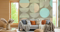 Aesthetic Soft Circle Symphony wall art peel stick circles