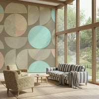 Soft Circle Symphony textured wallpaper abstract geometry
