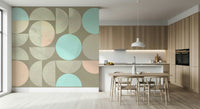 Calm Soft Circle Symphony wallpaper for walls round forms
