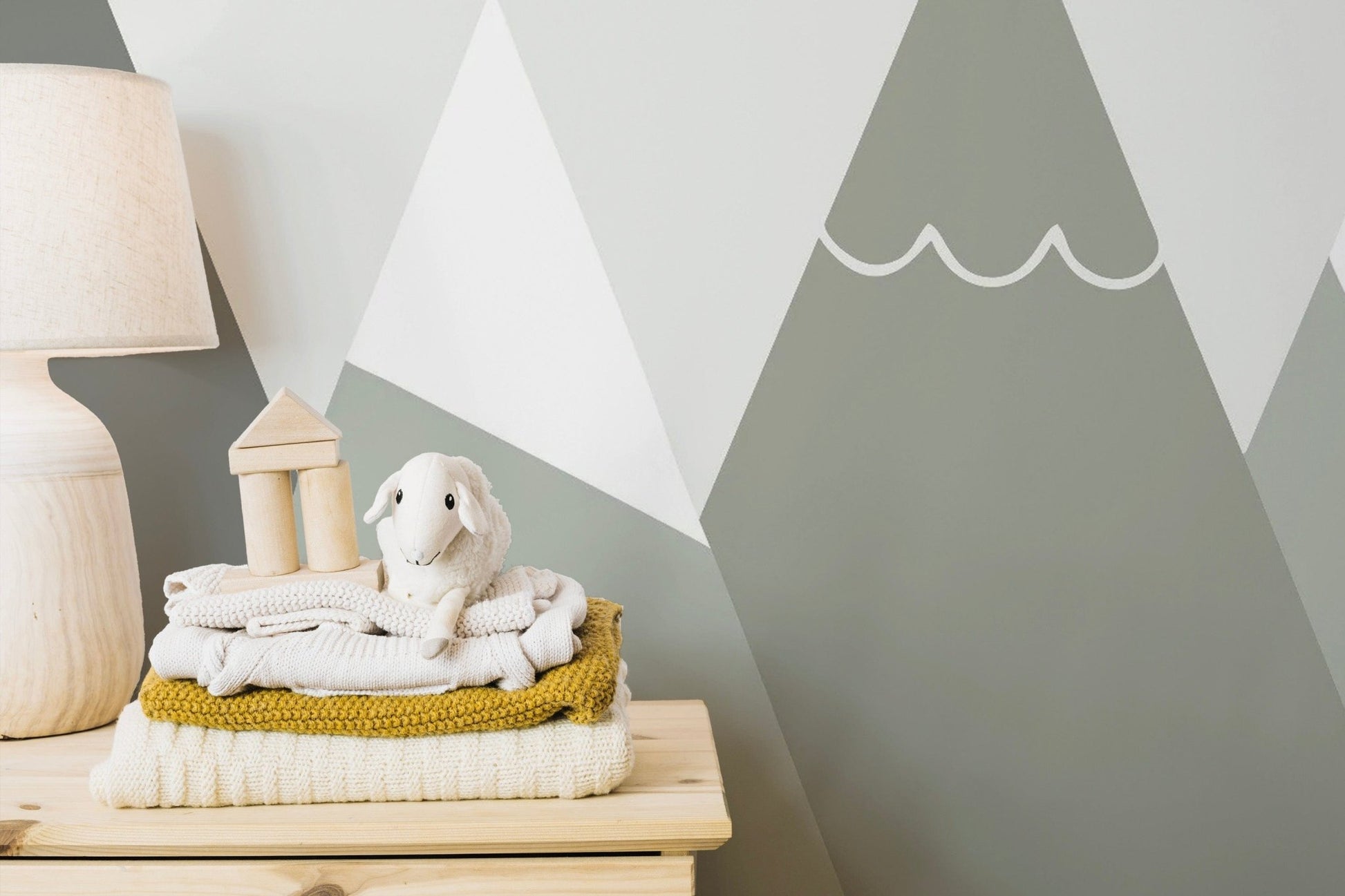 Gentle mountain design wallpaper for kids mountain-30