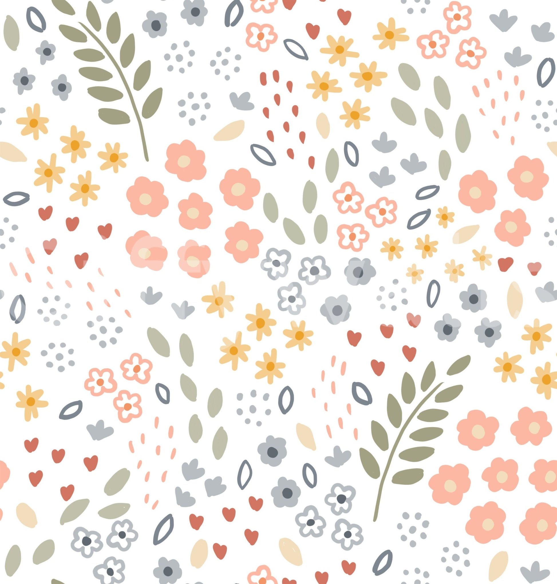 Pastel floral wallpaper to brighten your walls, GD1811